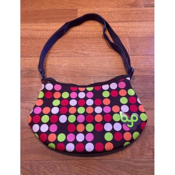 BYO Rambler Pink Red Green Polka Dot Neoprene Polka Dot Lunch Bag - Picture 1 of 5